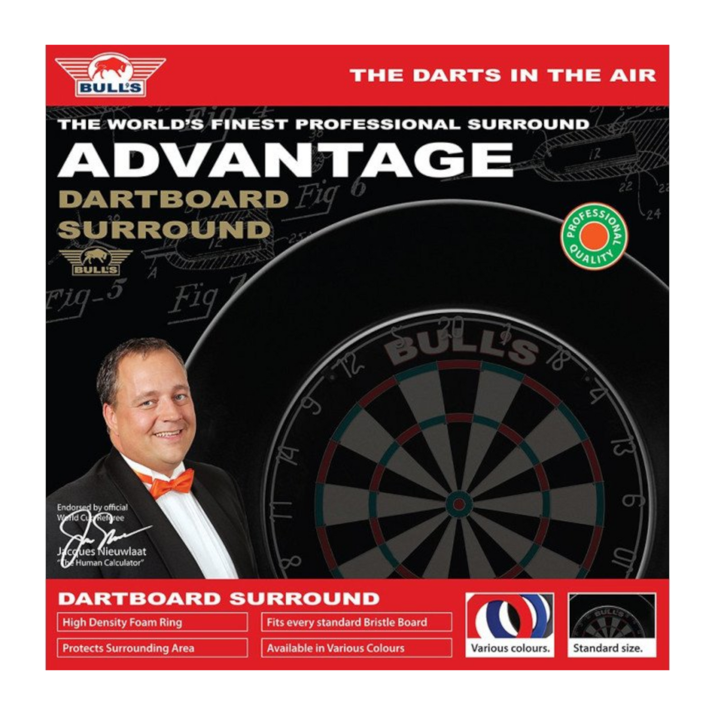 Dartboard Surround BULL'S Adventage Pro Red