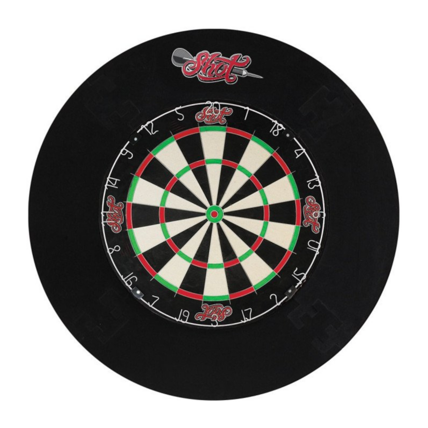 Dartboard Surround SHOT Schwarz 4-teilig