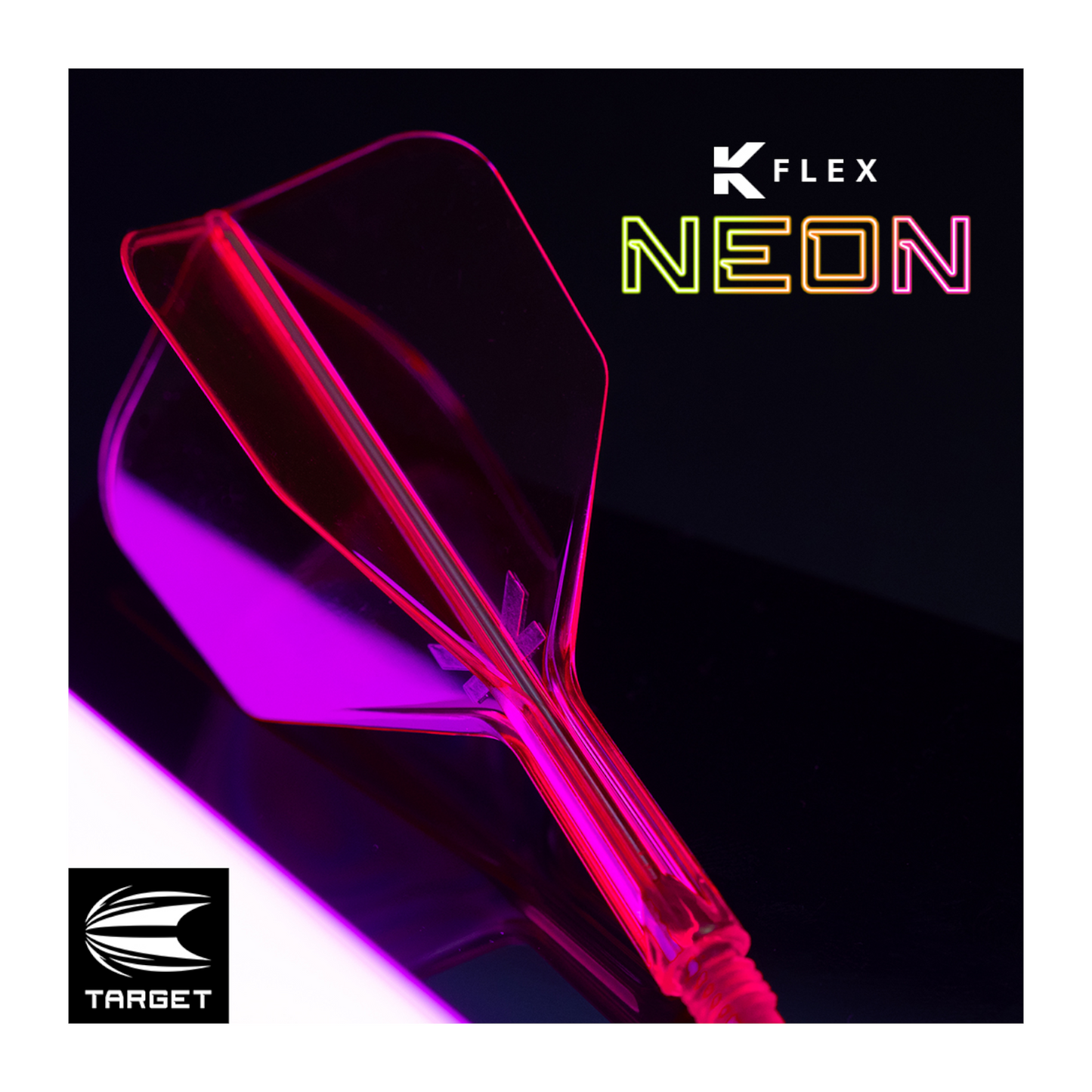 Dart Flights TARGET K-FLEX Shape No.6 Neon Pink