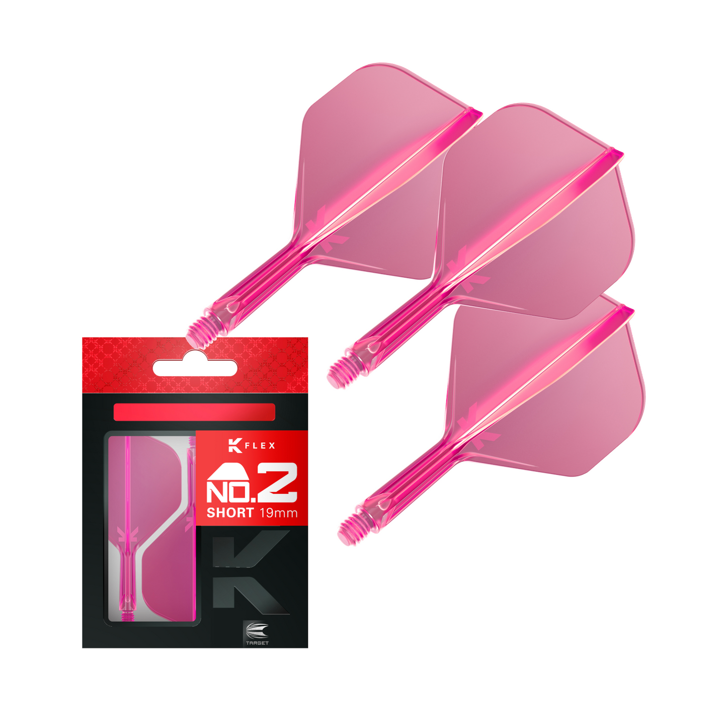 Dart Flights TARGET K-FLEX Standard No.2 Neon Pink