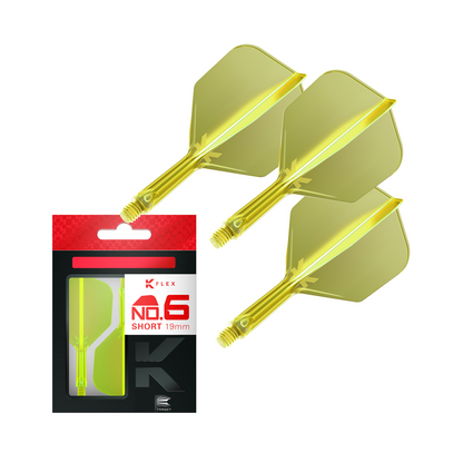 Dart Flights TARGET K-FLEX Shape No.6 Neon Gelb