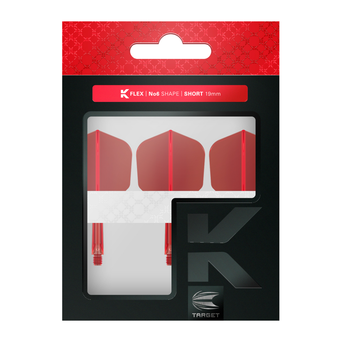 Dart Flights TARGET K-FLEX Shape No.6 Rot