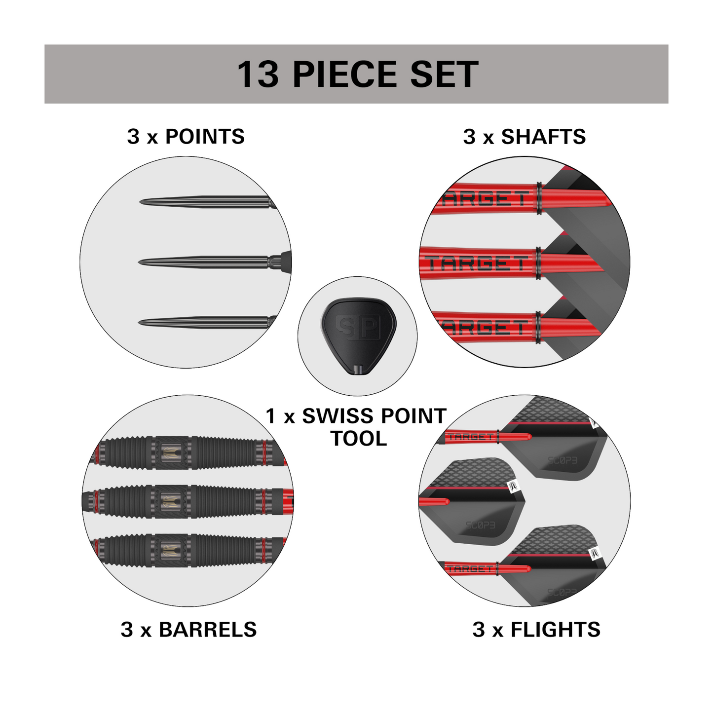 Steeldart TARGET SCOPE 03 90% Swiss Point