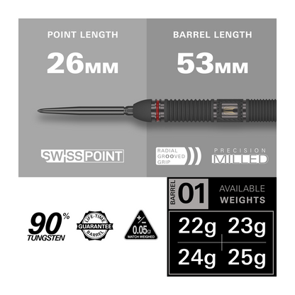 Steeldart TARGET SCOPE 01 90% Swiss Point