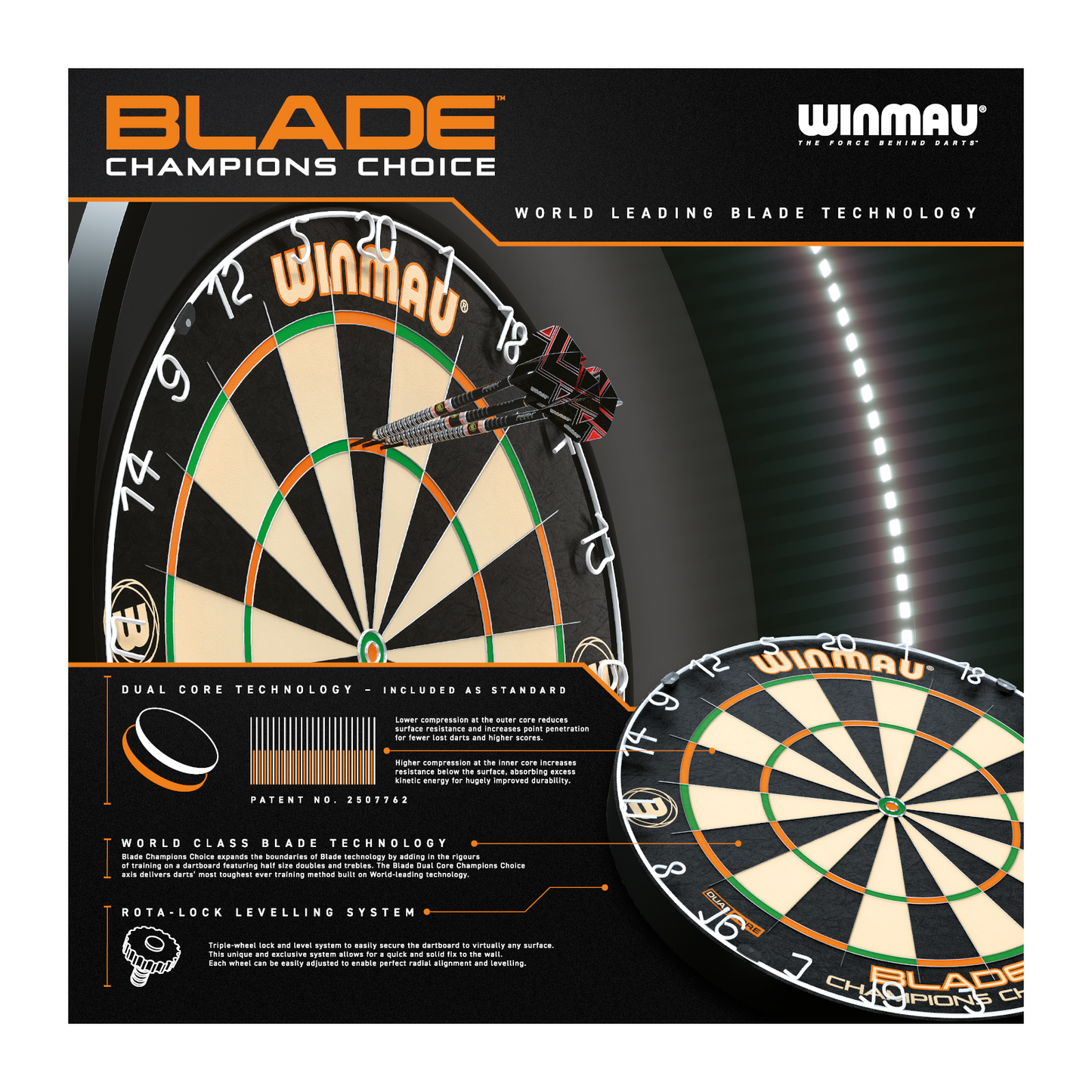 Dartboard WINMAU Champion Choice Dual Core